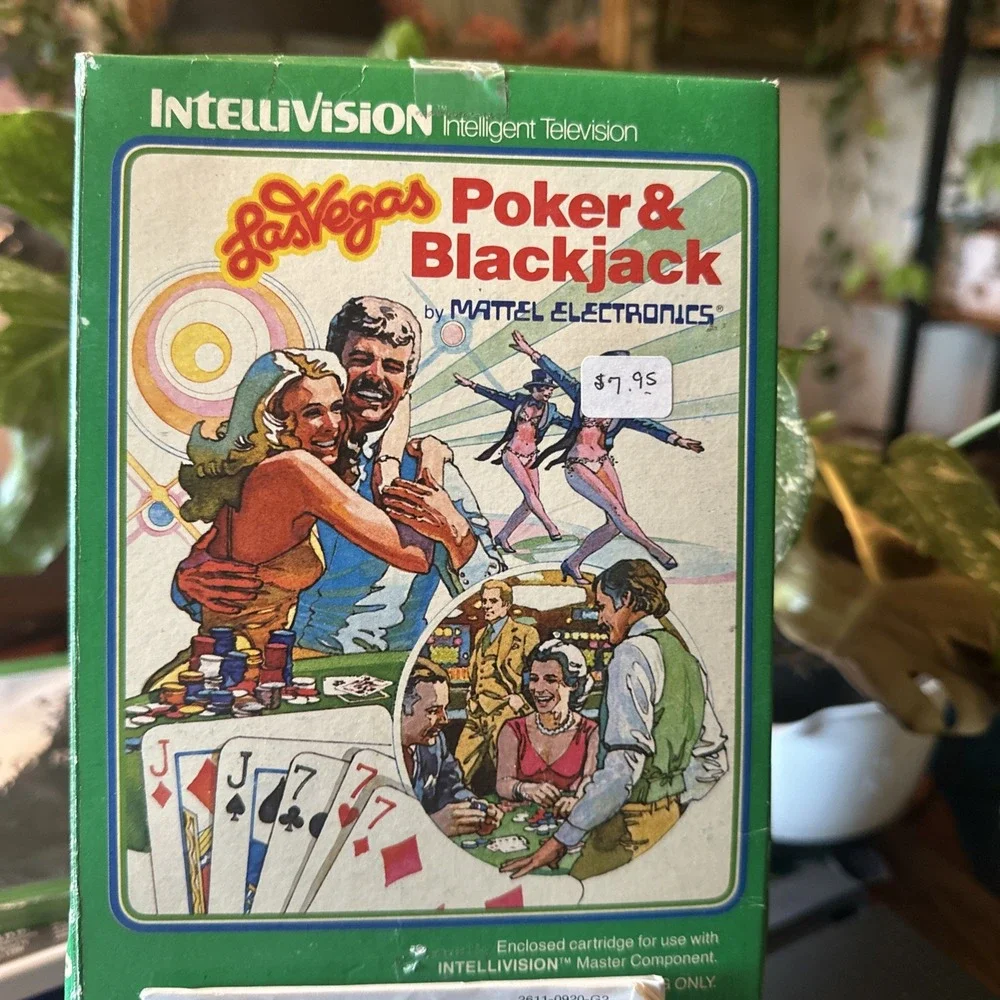 Las Vegas Poker & Blackjack Intellivision 1979 Complete Mattel Electronics CIB